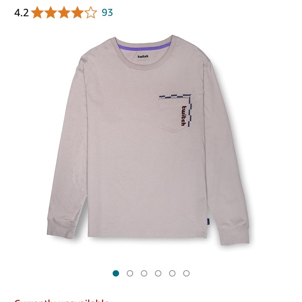 Twitch Crew Neck Long Sleeve Pocket Shirt Dusty Purple Size 4XL NWT